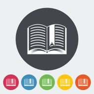 Book Single flat icon N10