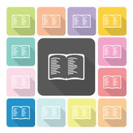 Book Icon color set vector illustration N2