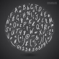 Grunge Hand Made Vector Font
