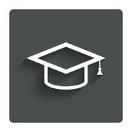 Graduation cap sign icon Education symbol N14