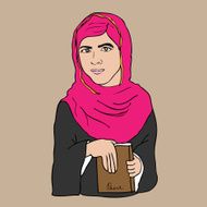 Islam girl and book N2