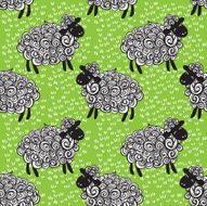 Sheep pattern vector background N4