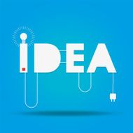 Creative idea in bulb shape as inspiration concept Vector design