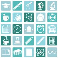 Vector Set of 25 School Icons N6
