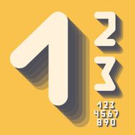 Number icons Vector set N4
