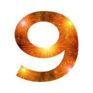 Number of orange firework nine