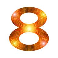 Number of orange firework eight