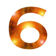 Number of orange firework six
