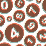 Numbers Seamless pattern Vector illustration N6