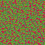 Numbers Seamless pattern Vector illustration N7