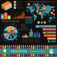 Education school infographics Set elements N9