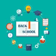 Back to school flat illustration N8