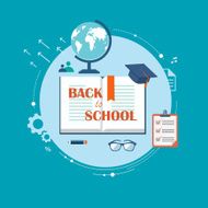 Back to school flat illustration N9