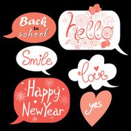 bubbles with different greetings