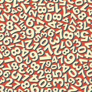 Numbers Seamless pattern Vector illustration N8