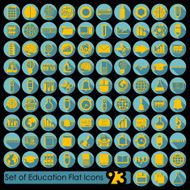 Set of education flat icons N122