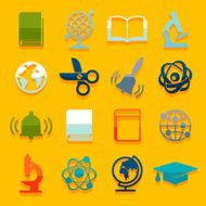 Set of education flat icons N124