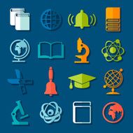 Set of education flat icons N125