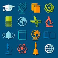 Set of education flat icons N126