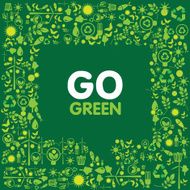 Green icon background concept
