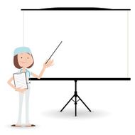 female doctor (Surgeon) giving presentation in a conference meeting setting