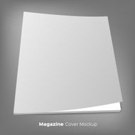 brochure or magazine mockup on gray