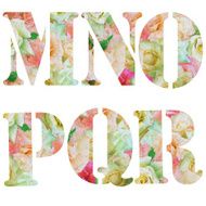 Floral vintage ABC