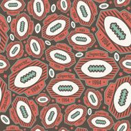 Seamless pattern rugby emblem