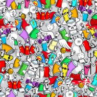 Graffiti characters seamless pattern N3