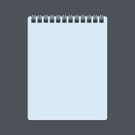 Realistic Spiral Notepad Notebook Isolated on Dark Vector