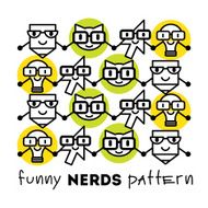 Nerds icon set pattern