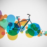 Bicycle on a background of bright beads