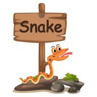 animal alphabet letter S for snake N2