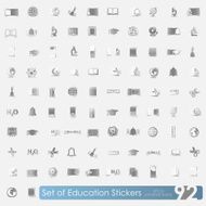 Set of education stickers N11
