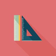 Ruler flat icon with long shadow eps10 N42