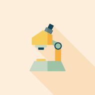 microscope flat icon with long shadow N33