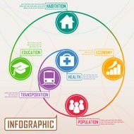 Spiral concept infographic elements