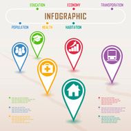 Location concept infographic elements
