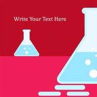 vector pharmacy test tubes on table with liquid