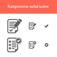 responsive solid agreement icons