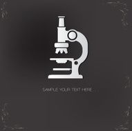 Microscope symbol on dark background vector