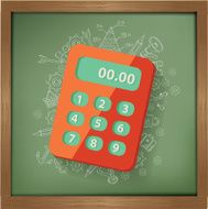 Calculate design on blackboard background clean vector