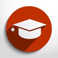 Vector academic cap web icon N7