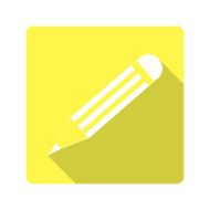 Flat design icon pencil