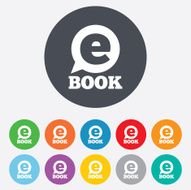 E-Book sign icon Electronic book symbol N12