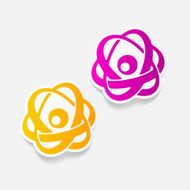 realistic design element atom N86