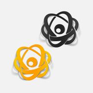 realistic design element atom N87