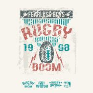 College team rugby retro emblem and design elements N2
