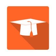 Flat design icon Graduate hat
