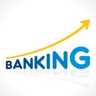 banking sector growing graph design concept